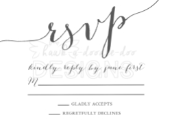 RSVP for Wedding Logo Invitation style - Option 4